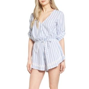 Faithfull the brand sunkissed romper blue striped
